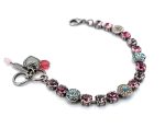 Bracelet by Mariana Woman Lovely Pink and Aquamarine Swarovski Crystals - Image 3