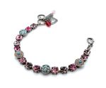 Bracelet by Mariana Woman Lovely Pink and Aquamarine Swarovski Crystals