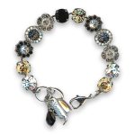 Bracelet by Mariana Woman Lustrous Jet and Moonlight Swarovski Crystals - Image 2