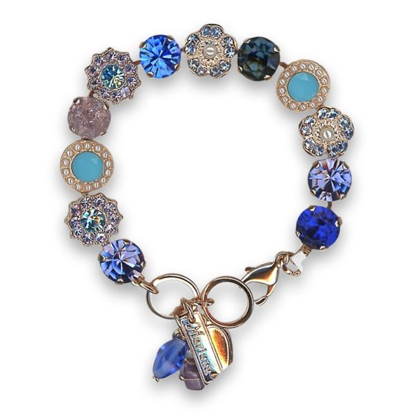 Bracelet by Mariana Woman Gorgeous Blue and Purple Swarovski Crystals