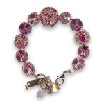 Bracelet by Mariana Woman Stunning Fuchsia and Rose Swarovski Crystals - Image 3