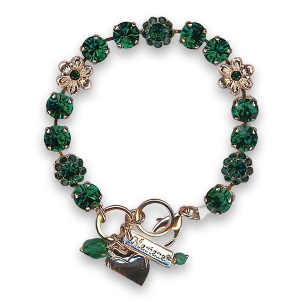 Bracelet by Mariana Woman Precious Emerald Swarovski Crystals