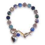 Bracelet by Mariana Woman Luxurious Blue and Purple Swarovski Crystals