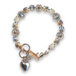 Bracelet by Mariana Woman Brilliant Moonlight and Champagne Swarovski Crystals