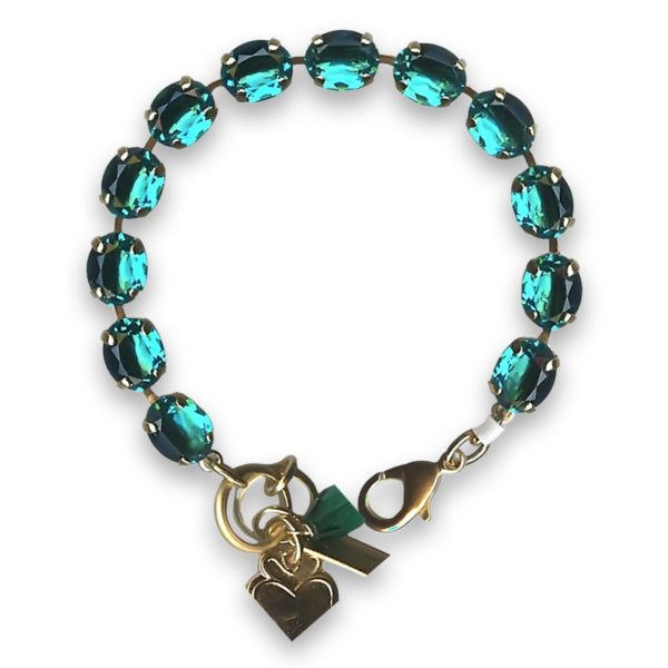 Bracelet by Mariana Woman Dazzling Blue Zircon Swarovski Crystals