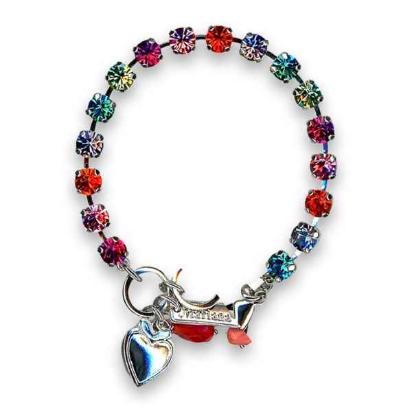 Bracelet By Mariana Woman Stunning Hyacinth and Green Swarovski Crystals