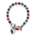 Bracelet By Mariana Woman Stunning Hyacinth and Green Swarovski Crystals - Image 3