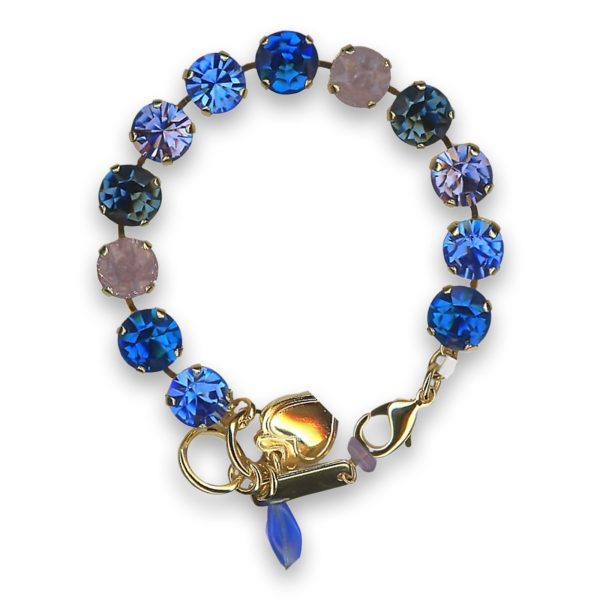 Bracelet by Mariana Woman Glamorous Blue and Purple Swarovski Crystals