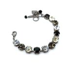 Bracelet by Mariana Woman Ethereal Jet and Golden Swarovski Crystals - Image 4