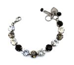 Bracelet by Mariana Woman Ethereal Jet and Golden Swarovski Crystals