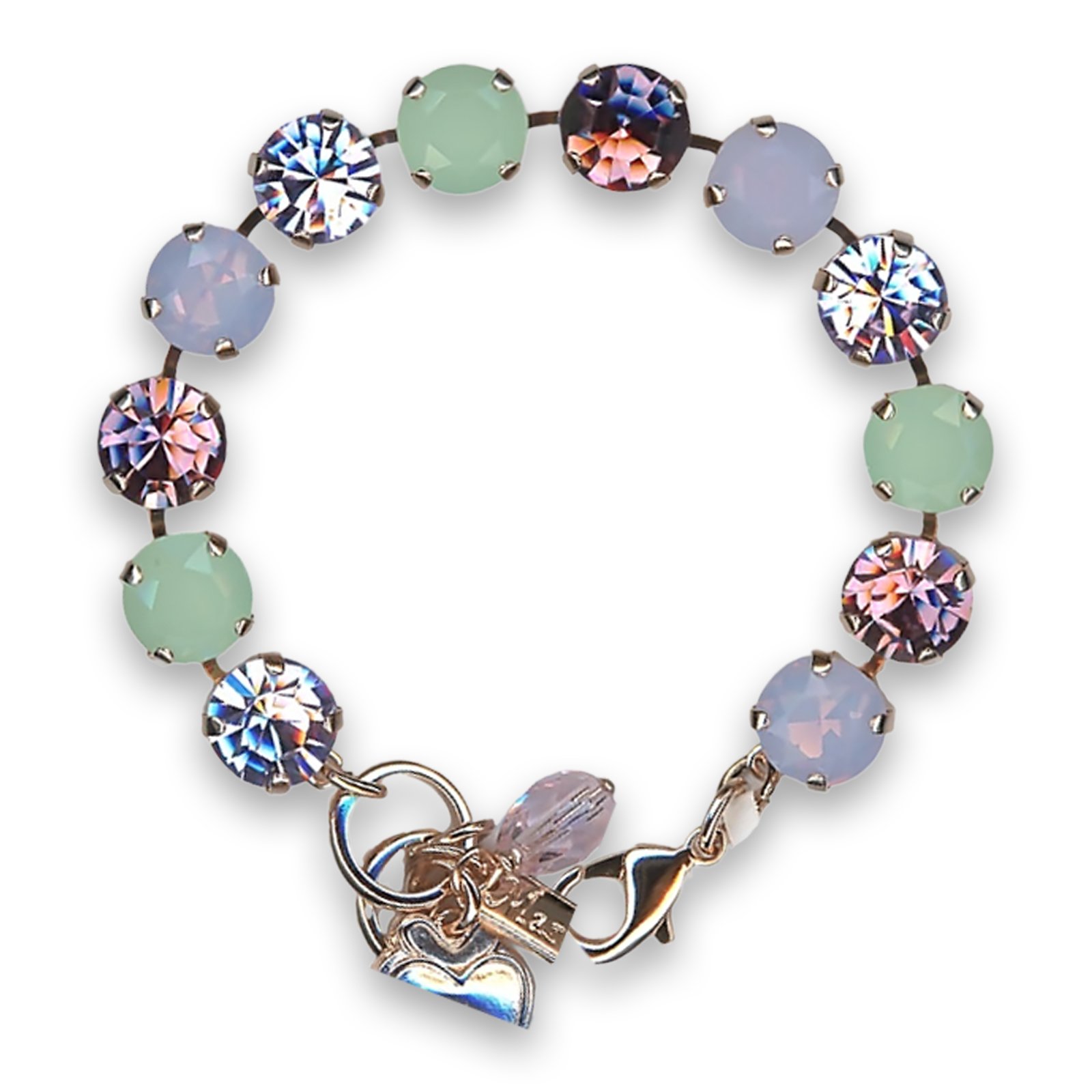 B-4445-1-1910-YG (1) Bracelet by Mariana Woman Charming Opal and Lavender Swarovski Crystals - Image 1