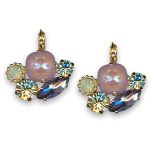 Earrings by Mariana Woman Elegant Lavender and Tanzanite Swarovski Crystals - Image 2