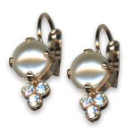 Earrings by Mariana Woman Timeless Pearl and Moonlight Swarovski Crystals - Image 2