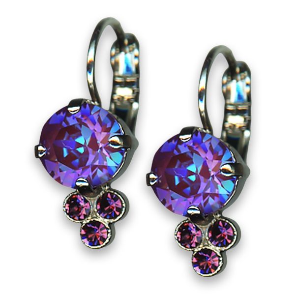Earrings by Mariana Woman Alluring Amethyst and Lavender Swarovski Crystals