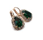 Earrings By Mariana Woman Exquisite Emerald and Clear Swarovski Crystals - Image 4
