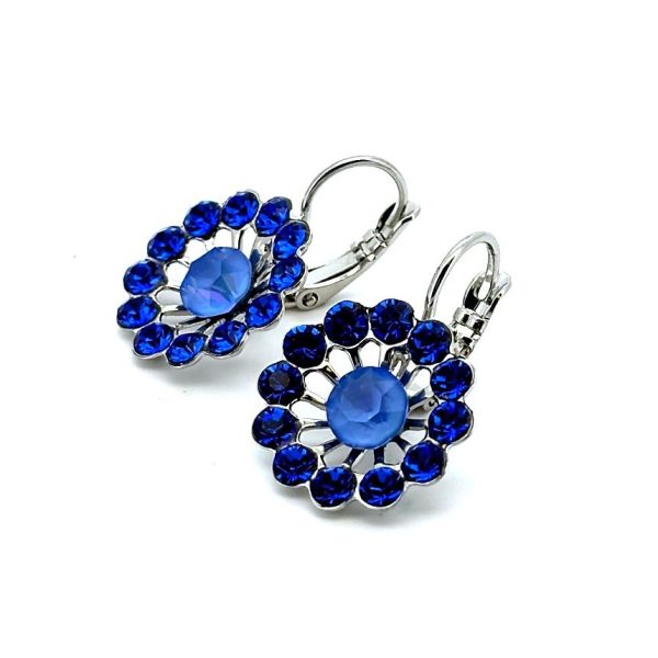 Earrings by Mariana Woman Gorgeous Sapphire and Ocean Swarovski Crystals