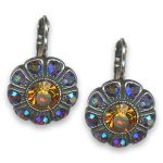 Earrings by Mariana Woman Sparkling AB and Yellow Swarovski Crystals - Image 2