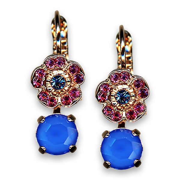 Earrings by Mariana Woman Beautiful Rose and Capri Swarovski Crystals