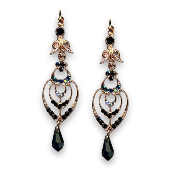 Earrings by Mariana Woman Luxurious Jet and AB Swarovski Crystals