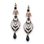 Earrings by Mariana Woman Luxurious Jet and AB Swarovski Crystals - Image 2