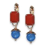 Earrings by Mariana Woman Exquisite Jasper and Quartz Mineral Swarovski Crystals