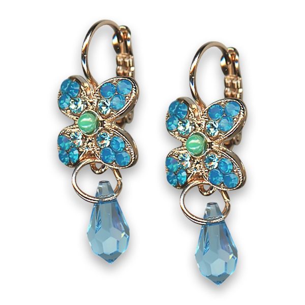 Earrings by Mariana Woman Adorable Blue and Green Swarovski Crystals