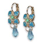 Earrings by Mariana Woman Adorable Blue and Green Swarovski Crystals - Image 3