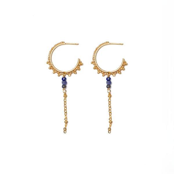 Earrings By Mariana Woman Beautiful Hoop Sapphire Swarovski Crystals