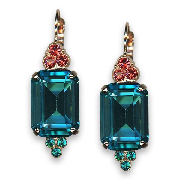 Earrings by Mariana Woman Stunning Zircon and Rose Swarovski Crystals