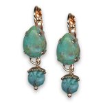 Earrings by Mariana Woman Refined Turquoise Mineral Swarovski Crystals