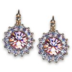 Earrings by Mariana Woman Chic Rose and Violet Swarovski Crystals