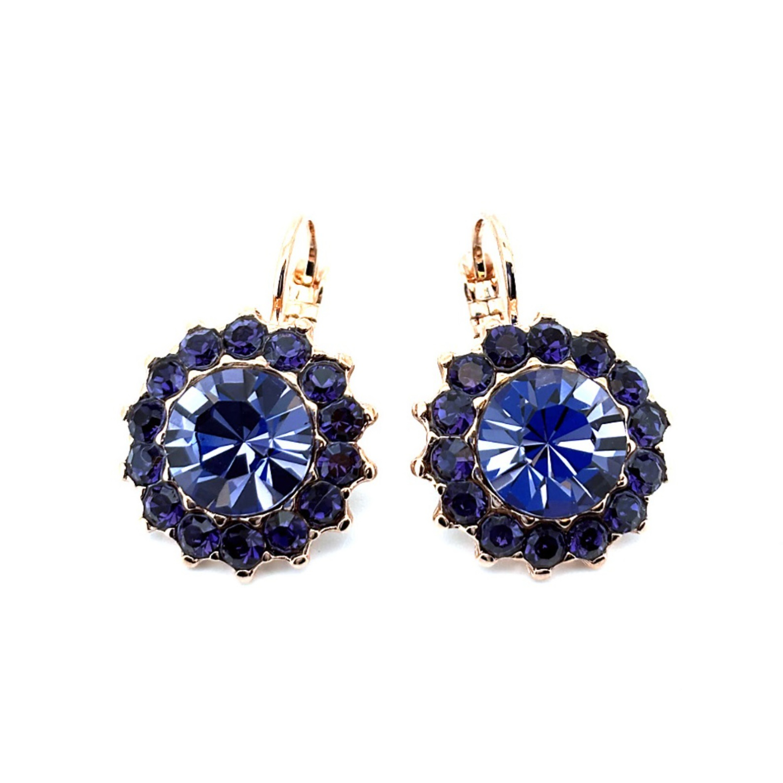 E-1317-1134-RG6 (1) Earrings by Mariana Woman Glamorous Purple Swarovski Crystals - Image 1