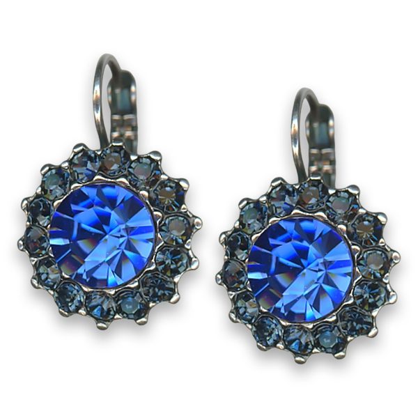 Earrings by Mariana Woman Gorgeous Sapphire and Montana Swarovski Crystals