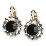 Earrings by Mariana Woman Classy Jet and Hematite Swarovski Crystals