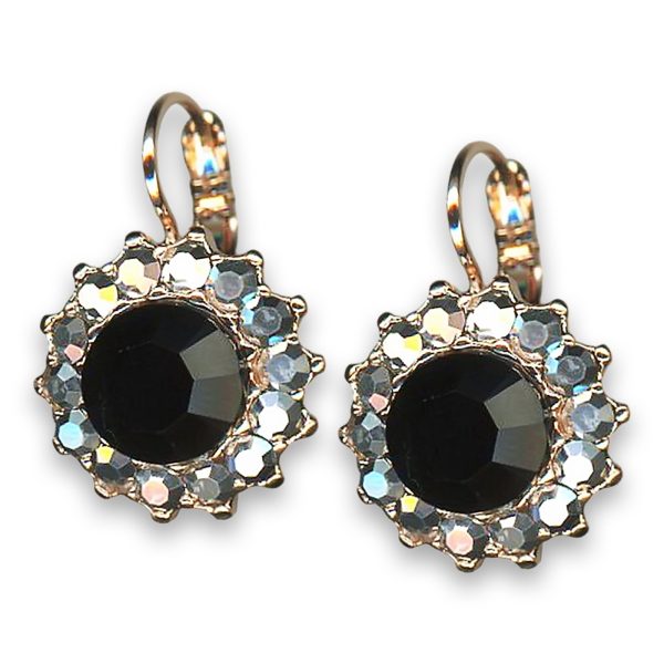 Earrings by Mariana Woman Classy Jet and Hematite Swarovski Crystals