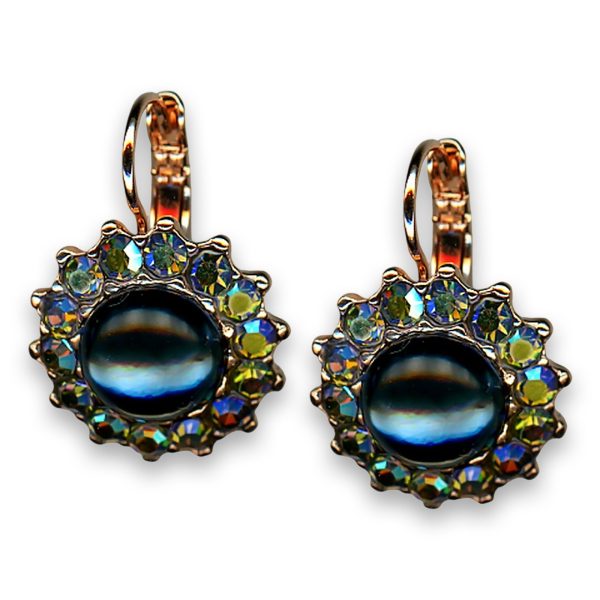 Earrings by Mariana Woman Precious Jet and Vitral Swarovski Crystals