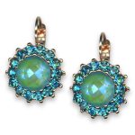 Earrings By Mariana Woman Brilliant Laguna and Zircon Swarovski Crystals - Image 2