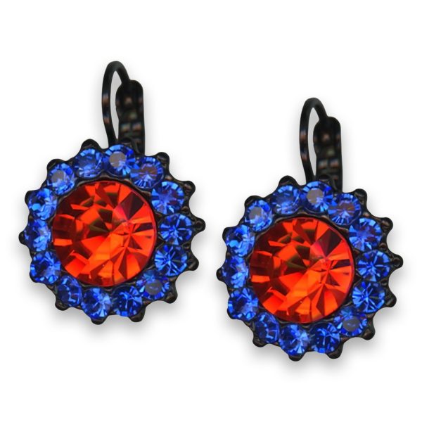 Earrings by Mariana Woman Stunning Hyacinth and Sapphire Swarovski Crystals