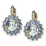 Earrings by Mariana Woman Charming Clear and Sapphire Swarovski Crystals - Image 2