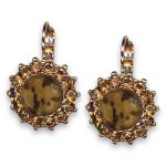 Earrings by Mariana Woman Ornate Cheetah and Topaz Swarovski Crystals - Image 2