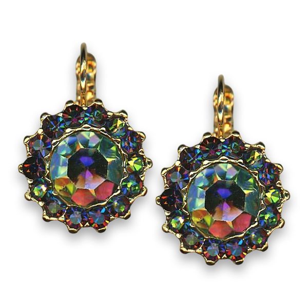 Earrings by Mariana Woman Shimmering Vitral Medium Swarovski Crystals
