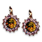 Earrings by Mariana Woman Ethereal Quartz and Rose Swarovski Crystals - Image 2