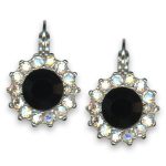 Earrings By Mariana Woman Elegant Jet and Moonlight Swarovski Crystals - Image 3