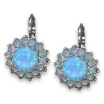 Earrings by Mariana Woman Charming Synthetic Opal Mineral and Opal Swarovski Crystals - Image 2
