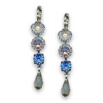 Earrings by Mariana Woman Gorgeous Blue and Purple Swarovski Crystals - Image 3