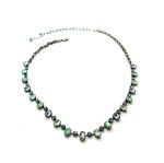 Necklace By Mariana Woman Beautiful Green and Violet Swarovski Crystals - Image 3