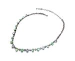 Necklace By Mariana Woman Beautiful Green and Violet Swarovski Crystals - Image 2