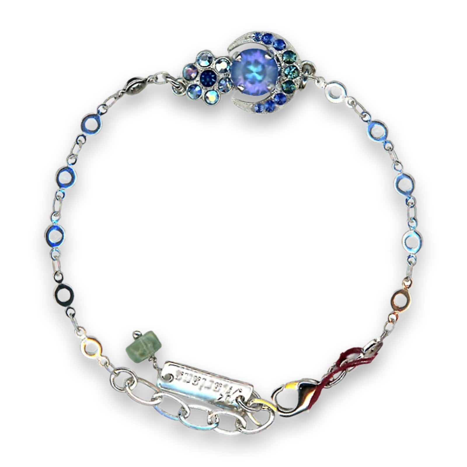 B-4027-2-1137-RO (1) Bracelet by Mariana Woman Dazzling Sapphire and Ocean Swarovski Crystals - Image 1
