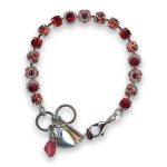 Bracelet by Mariana Woman Glamorous Siam and Padparadscha Swarovski Crystals - Image 2