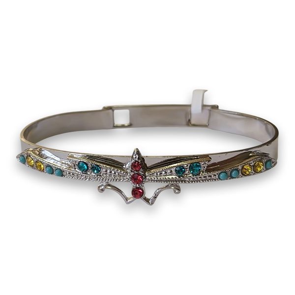 Bracelet by Mariana Woman Sleek Fuchsia and Teal Swarovski Crystals